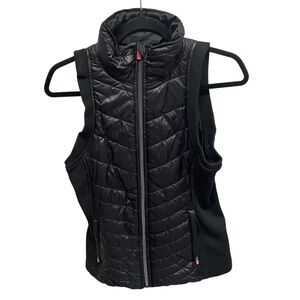Nanette Lepore shiny black puffer vest women’s XS